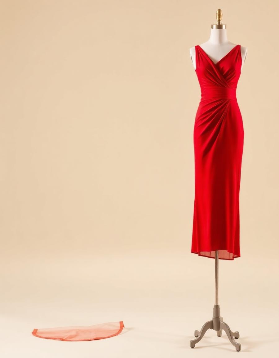 Vestido de festa em crepe