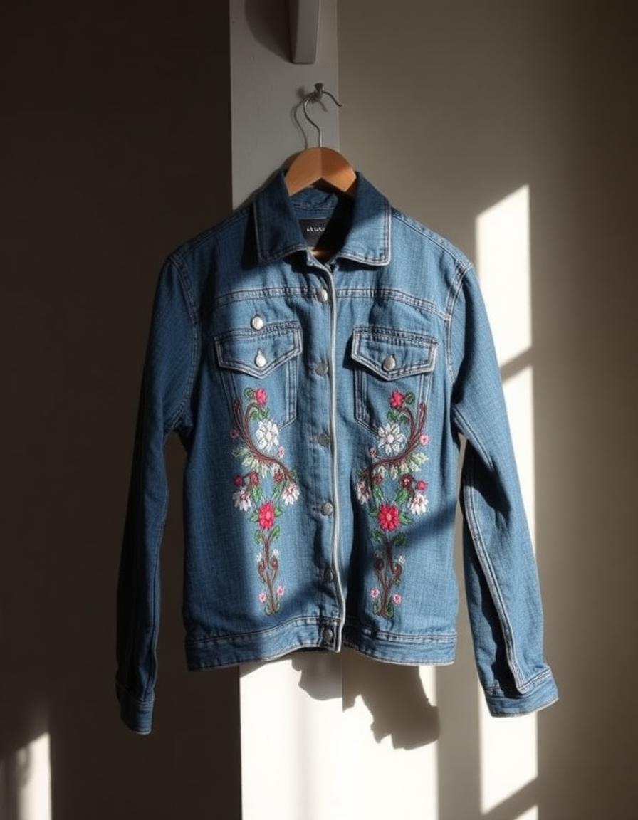 Jaqueta jeans customizada